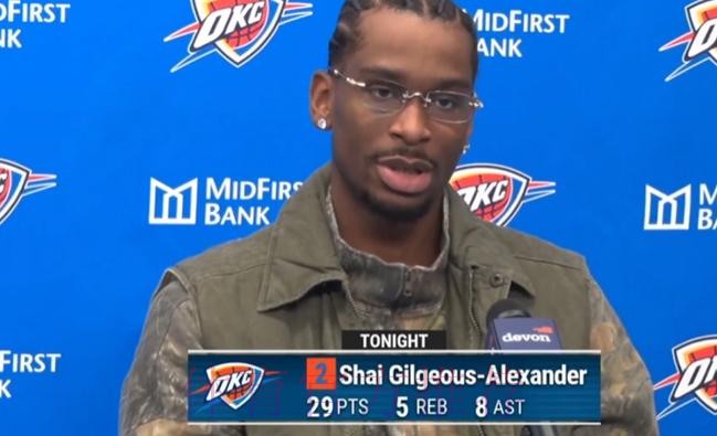 SGA谈杰威手腕伤势：如果我们想赢球，他就必须打出最佳状态